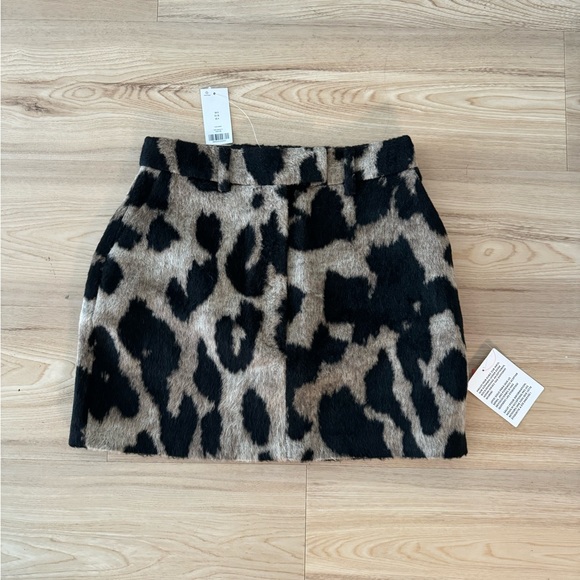 Topshop Brushed Leopard Mini Skirt - Picture 2 of 3